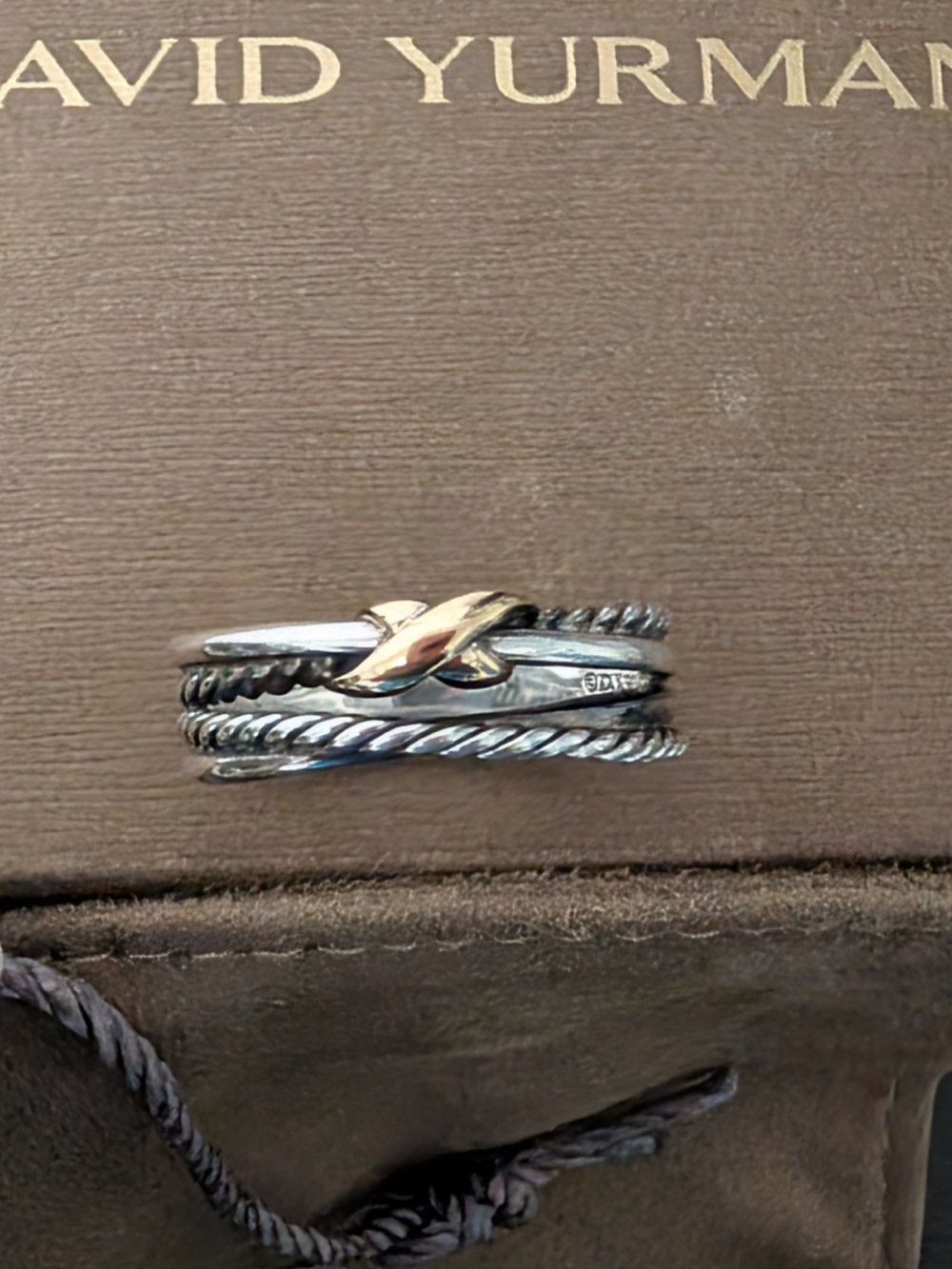 David Yurman X Crossover Ring - Size 8 - Authentic - Picture 6 of 15